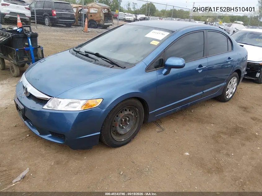 2HGFA1F52BH510401 2011 Honda Civic Lx