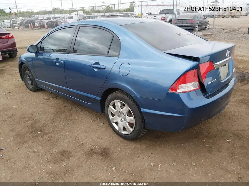 2HGFA1F52BH510401 2011 Honda Civic Lx