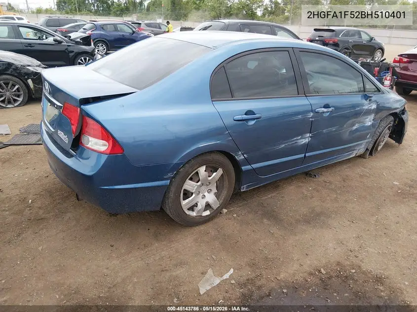 2HGFA1F52BH510401 2011 Honda Civic Lx