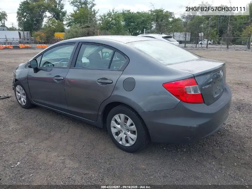 2HGFB2F57CH330111 2012 Honda Civic Lx