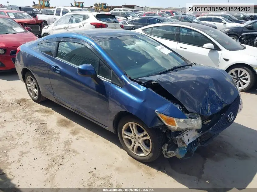 2HGFG3B59CH524202 2012 Honda Civic Lx