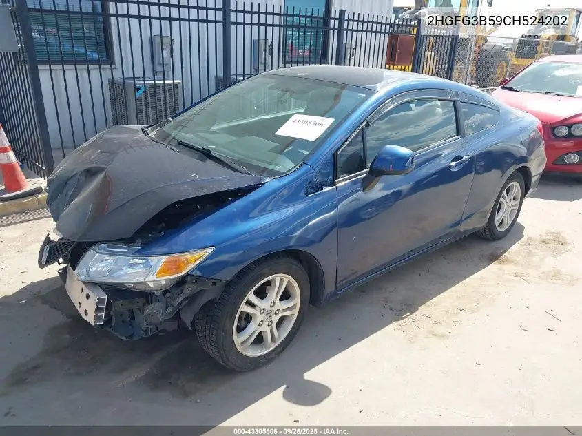 2HGFG3B59CH524202 2012 Honda Civic Lx