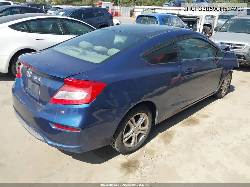 2HGFG3B59CH524202 2012 Honda Civic Lx