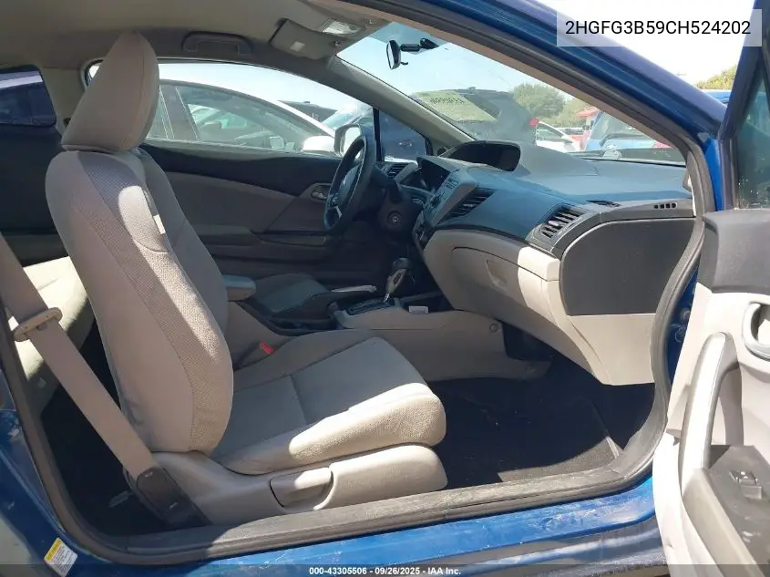 2HGFG3B59CH524202 2012 Honda Civic Lx