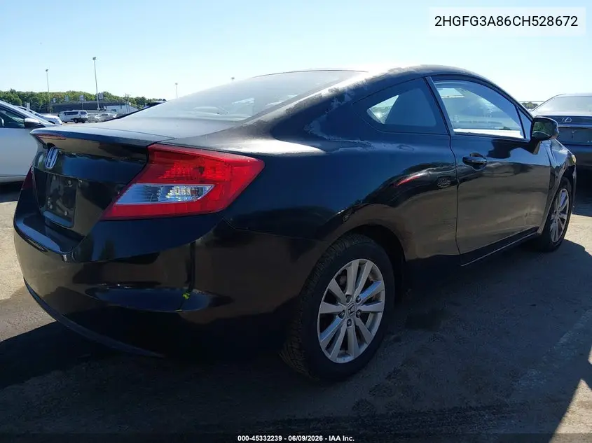 2012 Honda Civic Ex VIN: 2HGFG3A86CH528672 Lot: 45332239