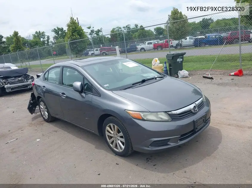 2012 Honda Civic Ex-L VIN: 19XFB2F9XCE328320 Lot: 45681320