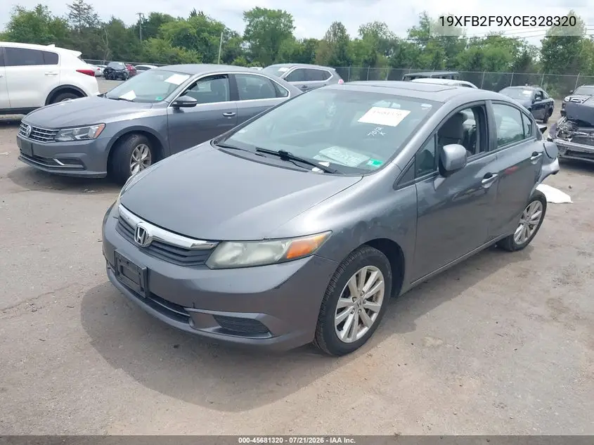 2012 Honda Civic Ex-L VIN: 19XFB2F9XCE328320 Lot: 45681320