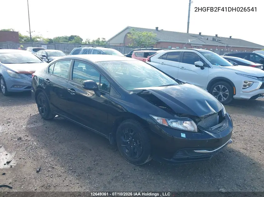 2HGFB2F41DH026541 2013 Honda Civic Sdn