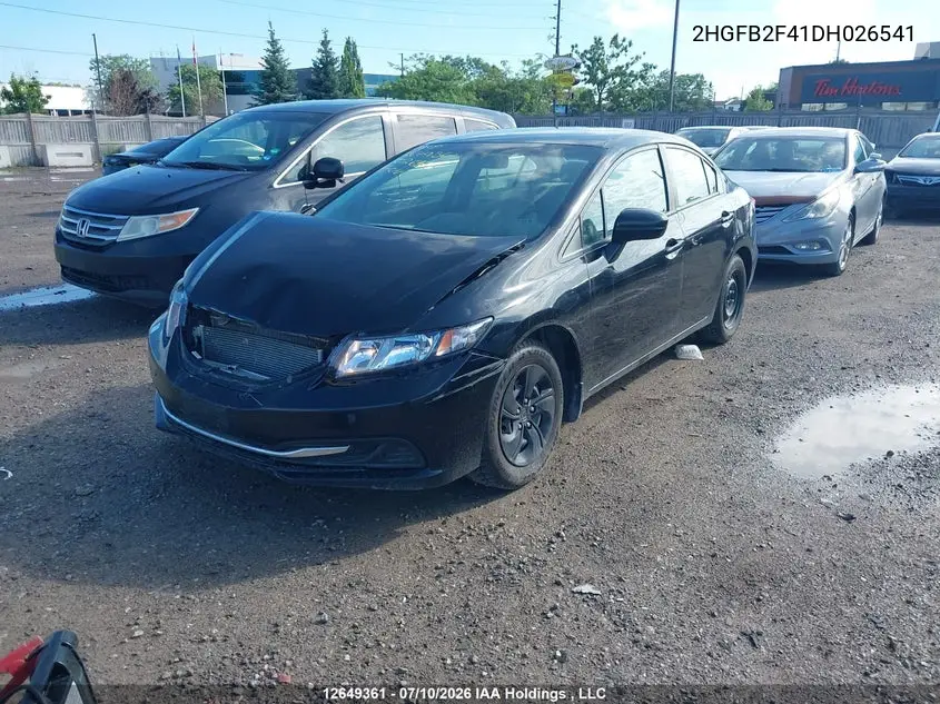 2HGFB2F41DH026541 2013 Honda Civic Sdn