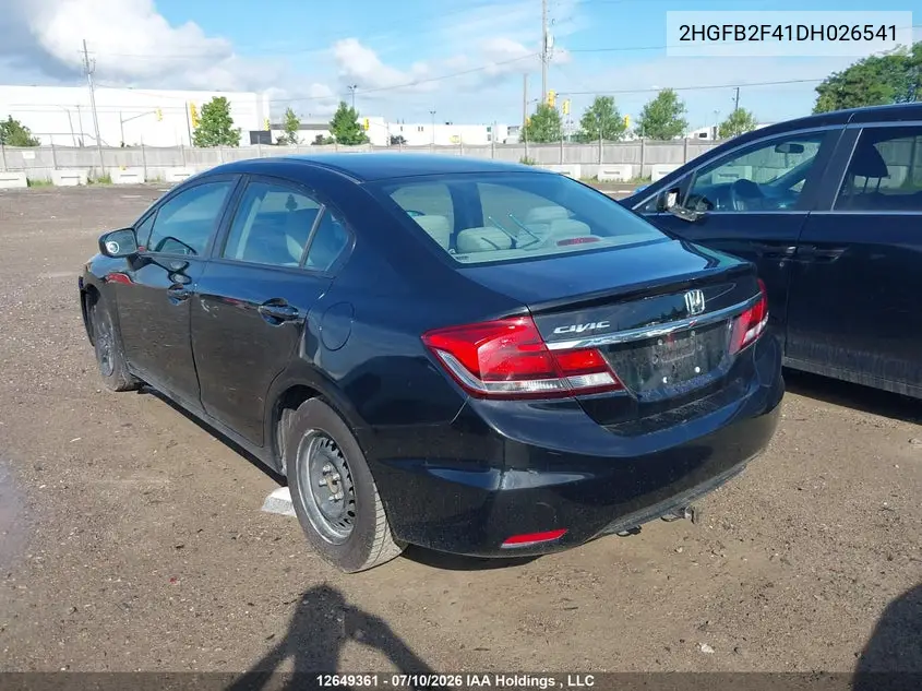 2HGFB2F41DH026541 2013 Honda Civic Sdn