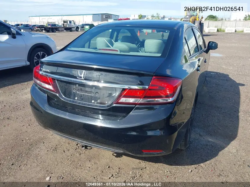2HGFB2F41DH026541 2013 Honda Civic Sdn