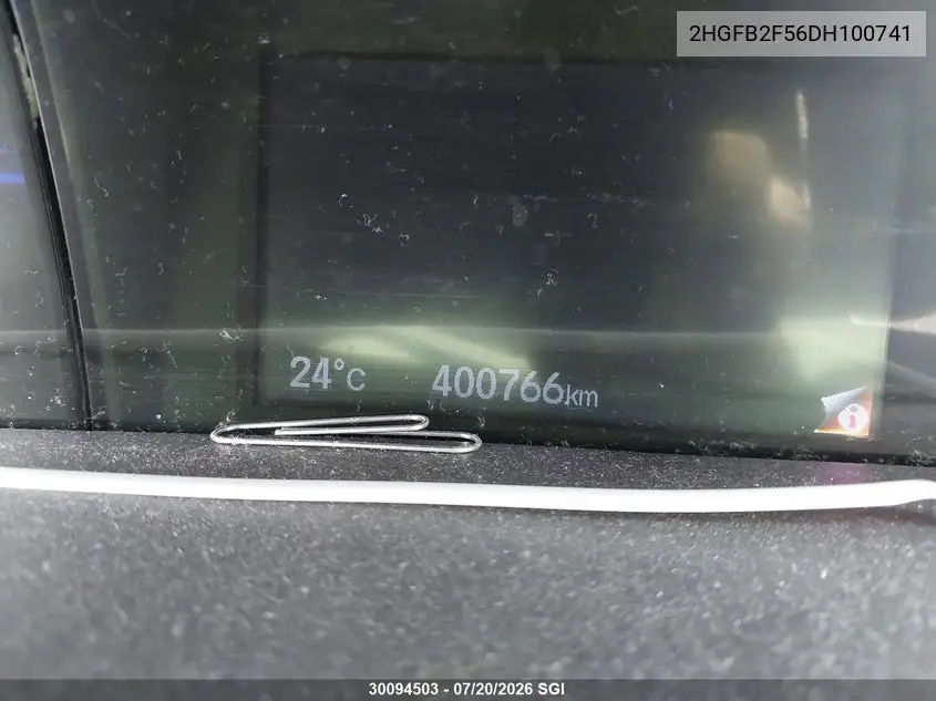 2013 Honda Civic Lx VIN: 2HGFB2F56DH100741 Lot: 30094503