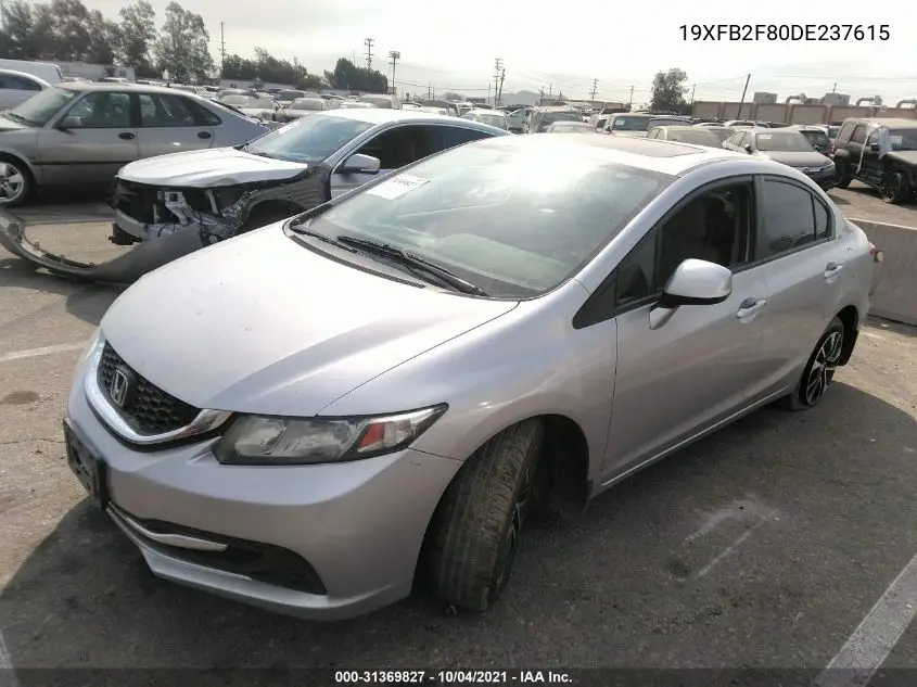 19XFB2F80DE237615 2013 Honda Civic Ex
