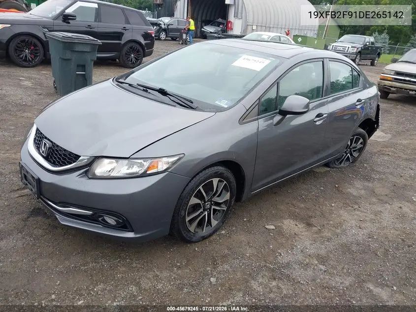 2013 Honda Civic Ex-L VIN: 19XFB2F91DE265142 Lot: 45679245