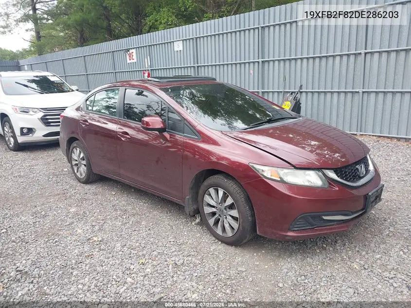 2013 Honda Civic Ex VIN: 19XFB2F82DE286203 Lot: 45680466