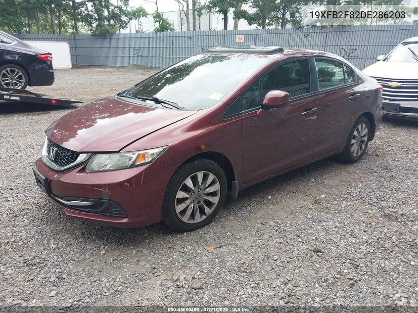 2013 Honda Civic Ex VIN: 19XFB2F82DE286203 Lot: 45680466