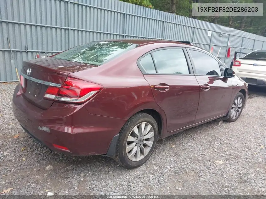2013 Honda Civic Ex VIN: 19XFB2F82DE286203 Lot: 45680466