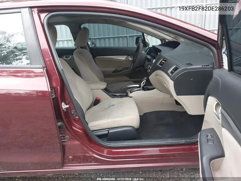2013 Honda Civic Ex VIN: 19XFB2F82DE286203 Lot: 45680466