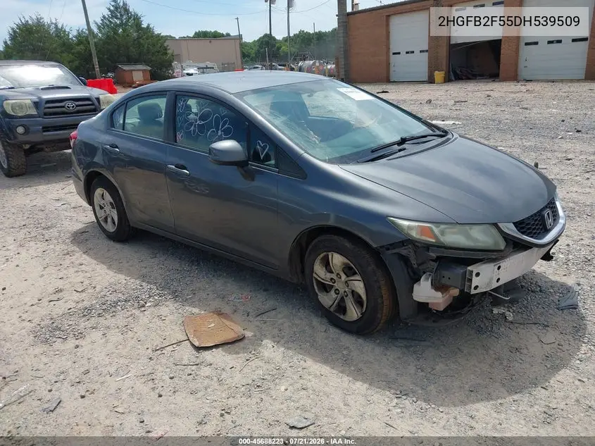2013 Honda Civic Lx VIN: 2HGFB2F55DH539509 Lot: 45688223