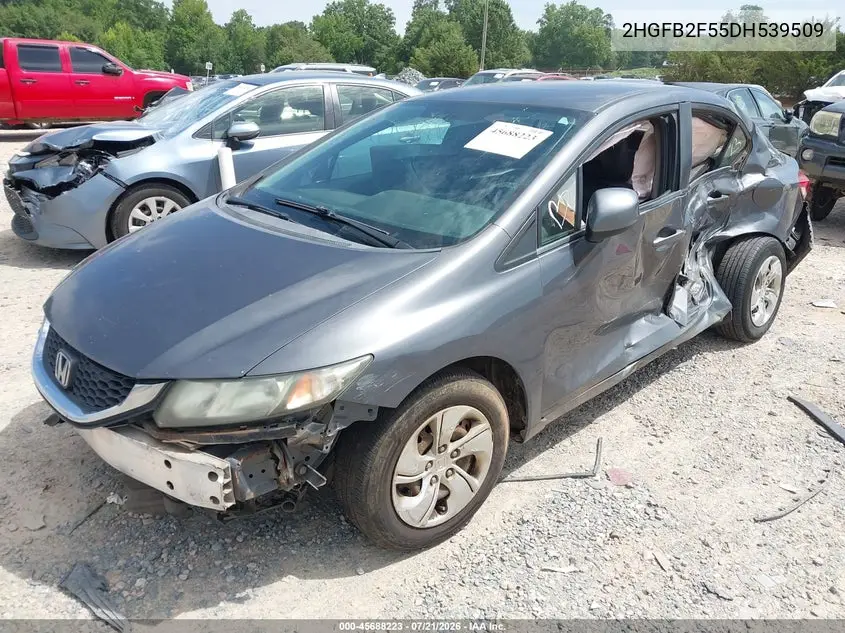 2013 Honda Civic Lx VIN: 2HGFB2F55DH539509 Lot: 45688223