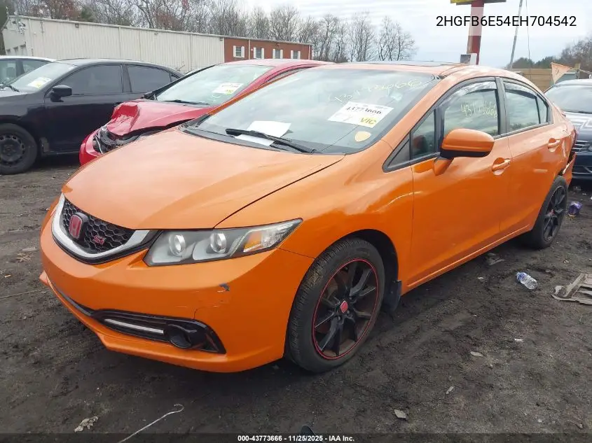 2HGFB6E54EH704542 2014 Honda Civic Si