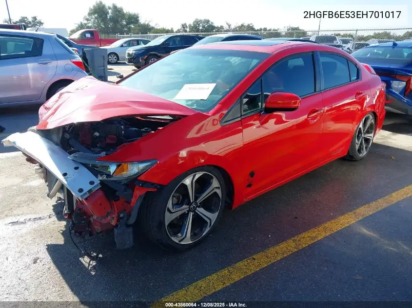2HGFB6E53EH701017 2014 Honda Civic Si