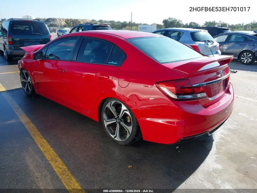 2HGFB6E53EH701017 2014 Honda Civic Si