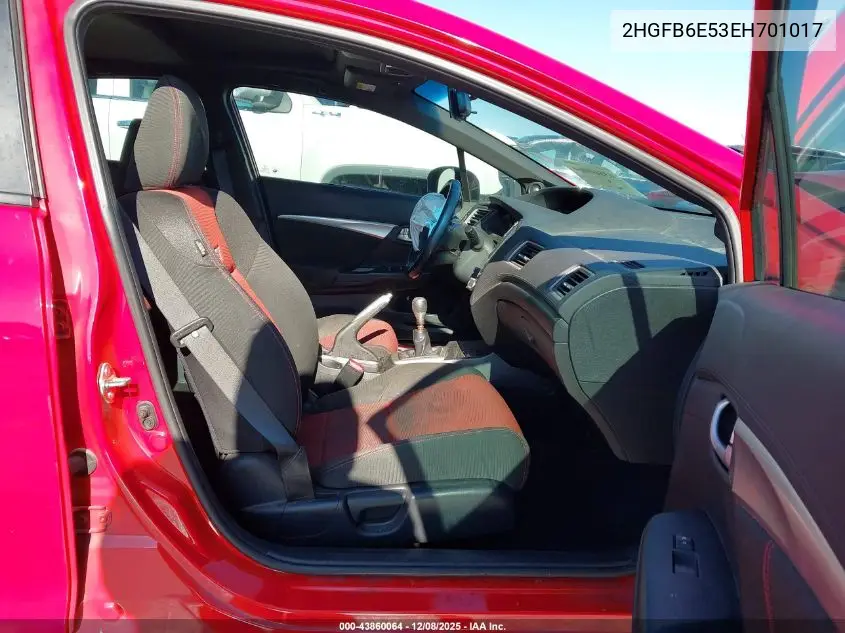 2HGFB6E53EH701017 2014 Honda Civic Si