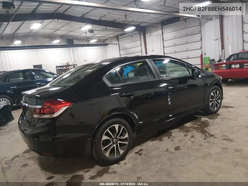 2014 Honda Civic Ex VIN: 2HGFB2F88EH546014 Lot: 45626576