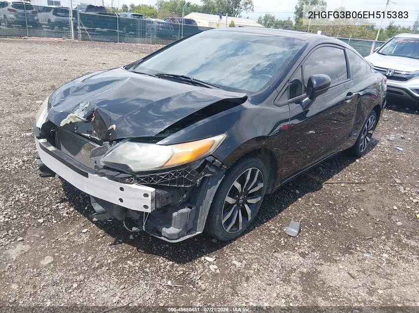 2014 Honda Civic Ex-L VIN: 2HGFG3B06EH515383 Lot: 45680451