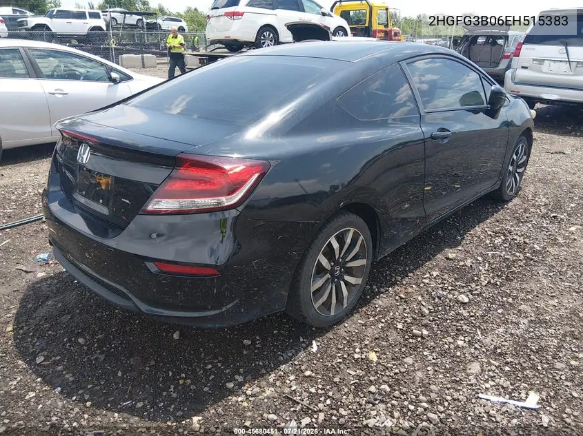2014 Honda Civic Ex-L VIN: 2HGFG3B06EH515383 Lot: 45680451