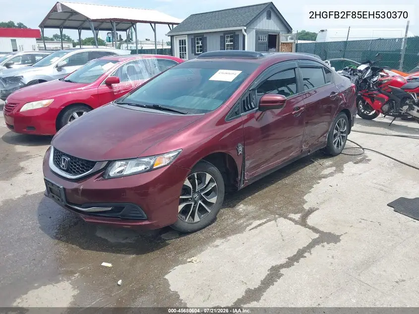 2014 Honda Civic Ex VIN: 2HGFB2F85EH530370 Lot: 45680604