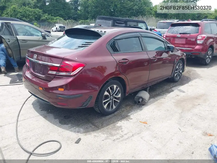 2014 Honda Civic Ex VIN: 2HGFB2F85EH530370 Lot: 45680604