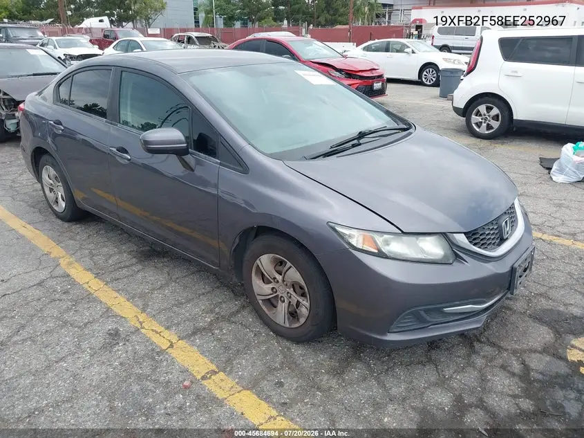 2014 Honda Civic Lx VIN: 19XFB2F58EE252967 Lot: 45684694