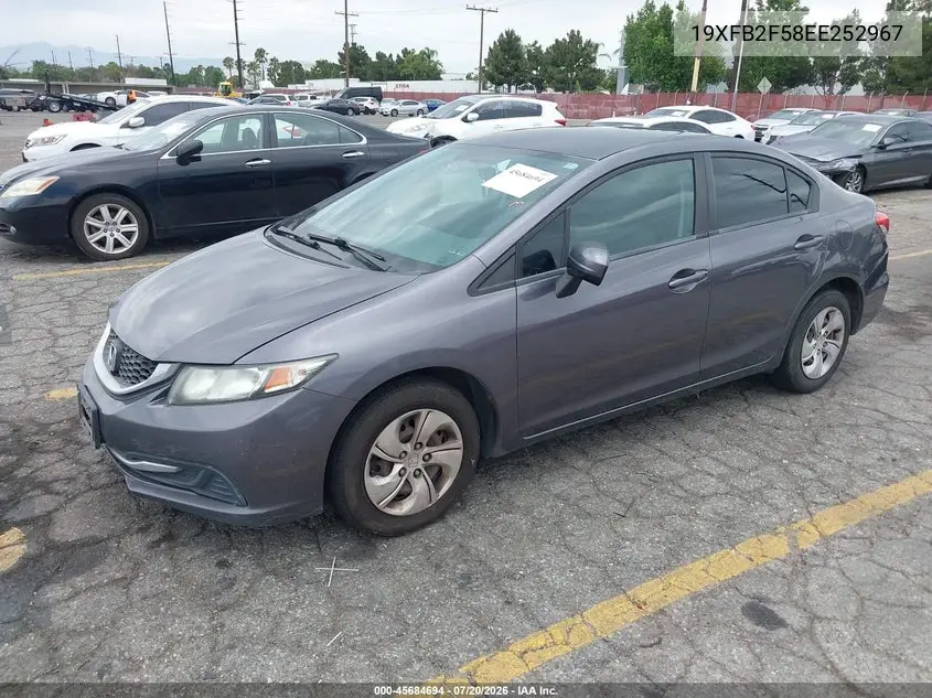 2014 Honda Civic Lx VIN: 19XFB2F58EE252967 Lot: 45684694