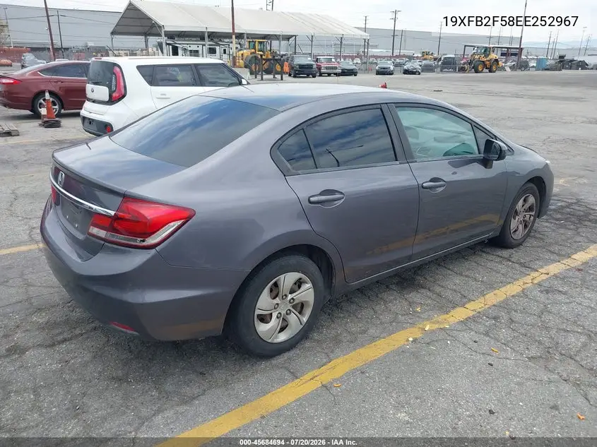 2014 Honda Civic Lx VIN: 19XFB2F58EE252967 Lot: 45684694