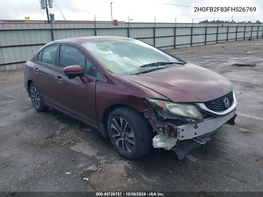 2HGFB2F83FH526769 2015 Honda Civic Ex