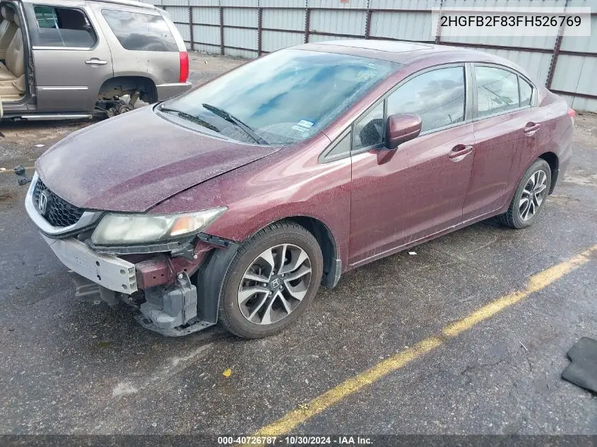 2HGFB2F83FH526769 2015 Honda Civic Ex