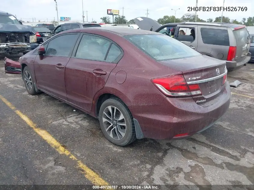 2HGFB2F83FH526769 2015 Honda Civic Ex