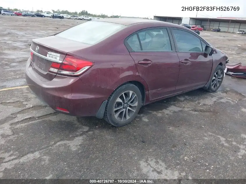 2HGFB2F83FH526769 2015 Honda Civic Ex