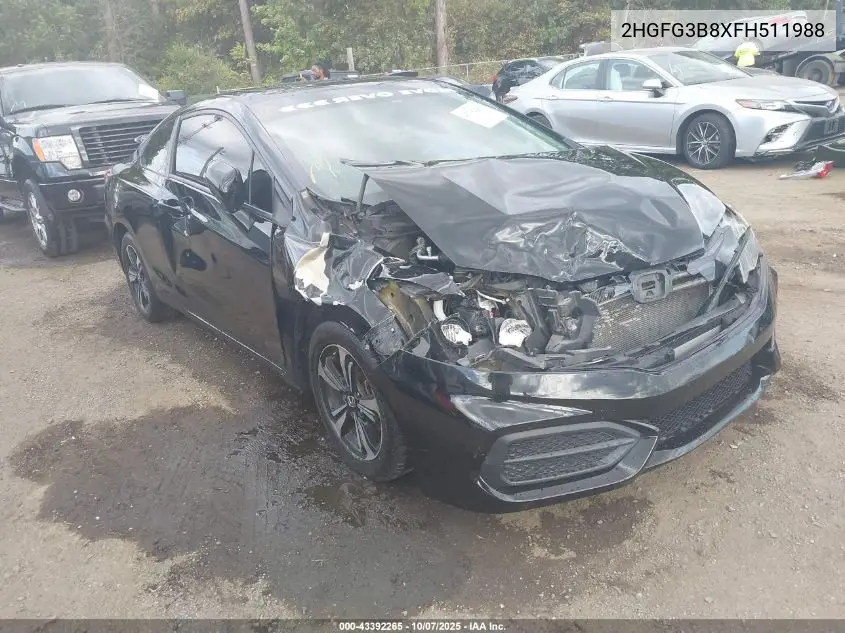 2HGFG3B8XFH511988 2015 Honda Civic Ex