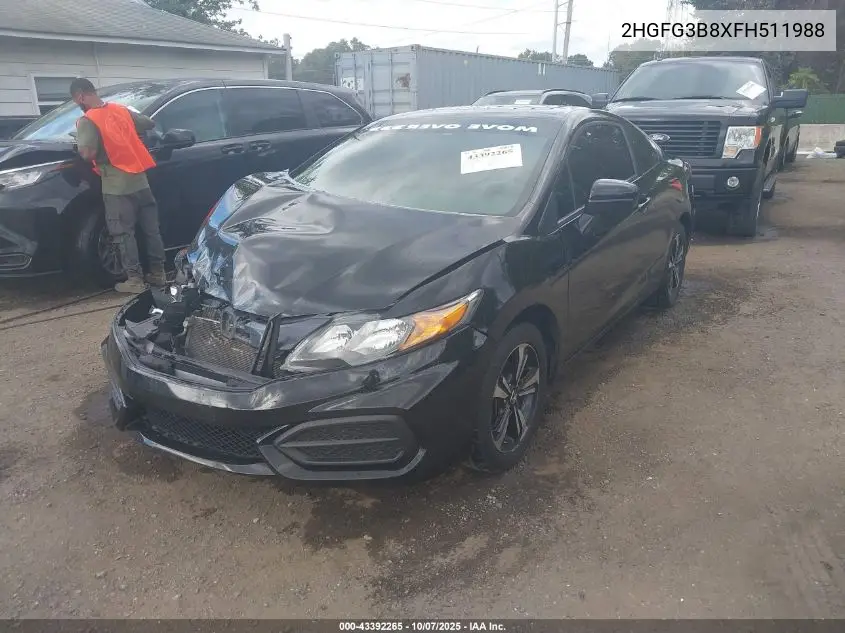 2HGFG3B8XFH511988 2015 Honda Civic Ex