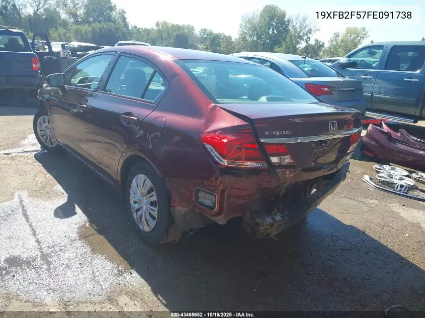 19XFB2F57FE091738 2015 Honda Civic Lx