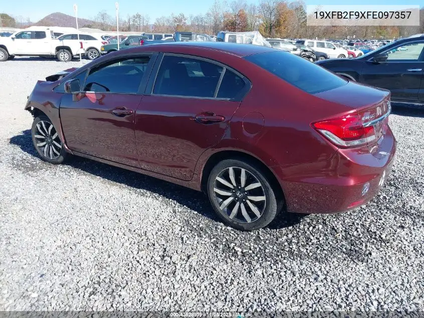 19XFB2F9XFE097357 2015 Honda Civic Ex-L