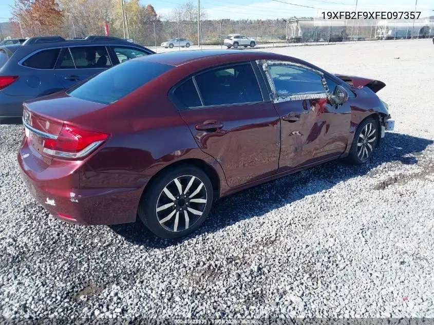 19XFB2F9XFE097357 2015 Honda Civic Ex-L
