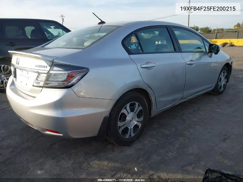 19XFB4F25FE200215 2015 Honda Civic Hybrid