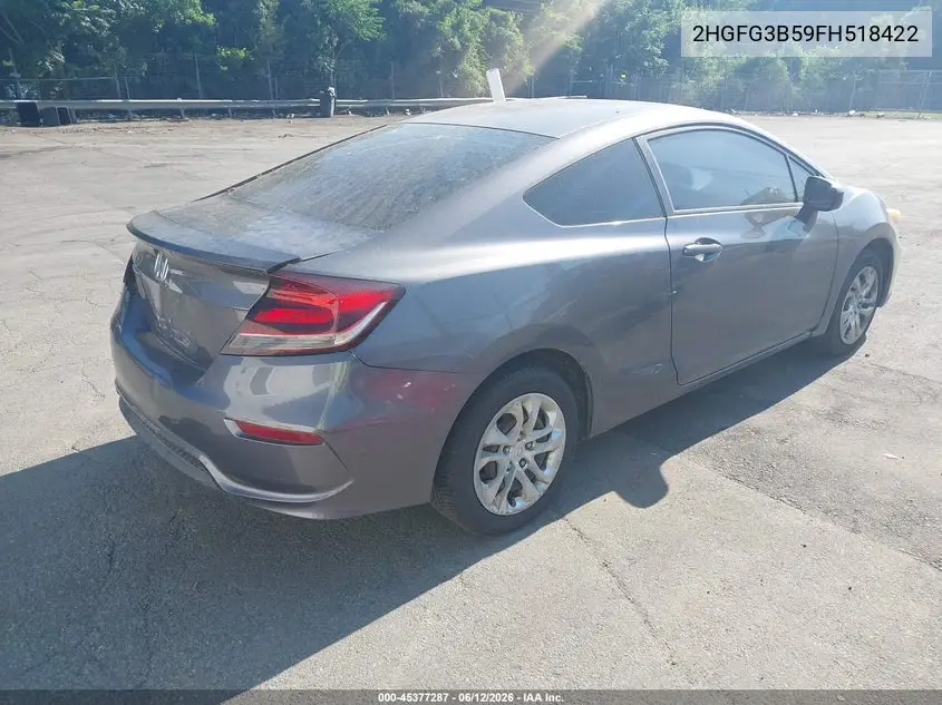 2HGFG3B59FH518422 2015 Honda Civic Lx