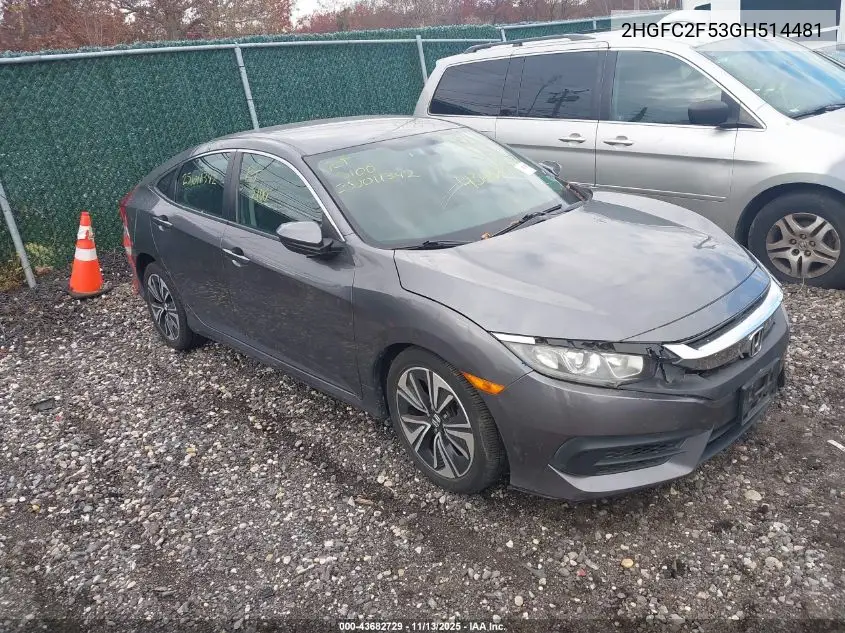 2HGFC2F53GH514481 2016 Honda Civic Lx