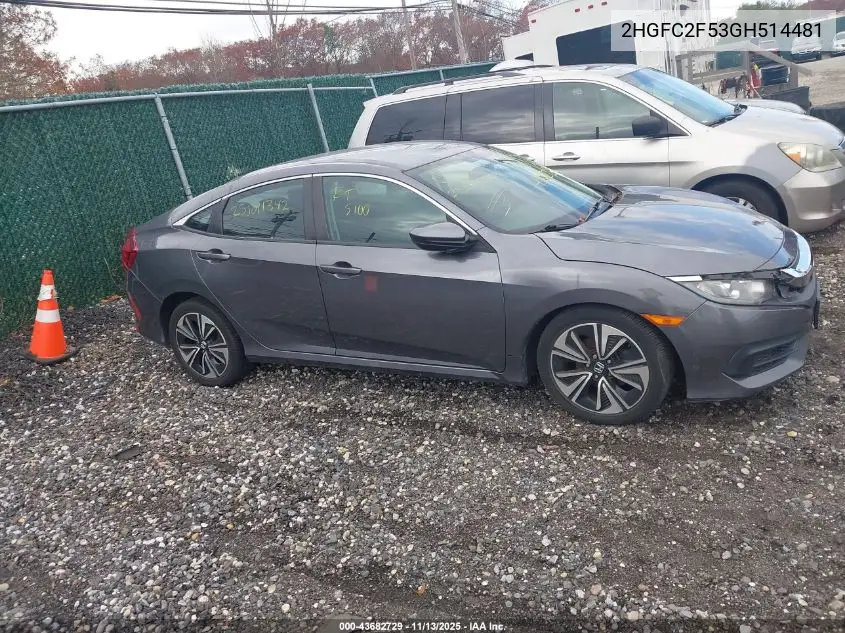 2HGFC2F53GH514481 2016 Honda Civic Lx