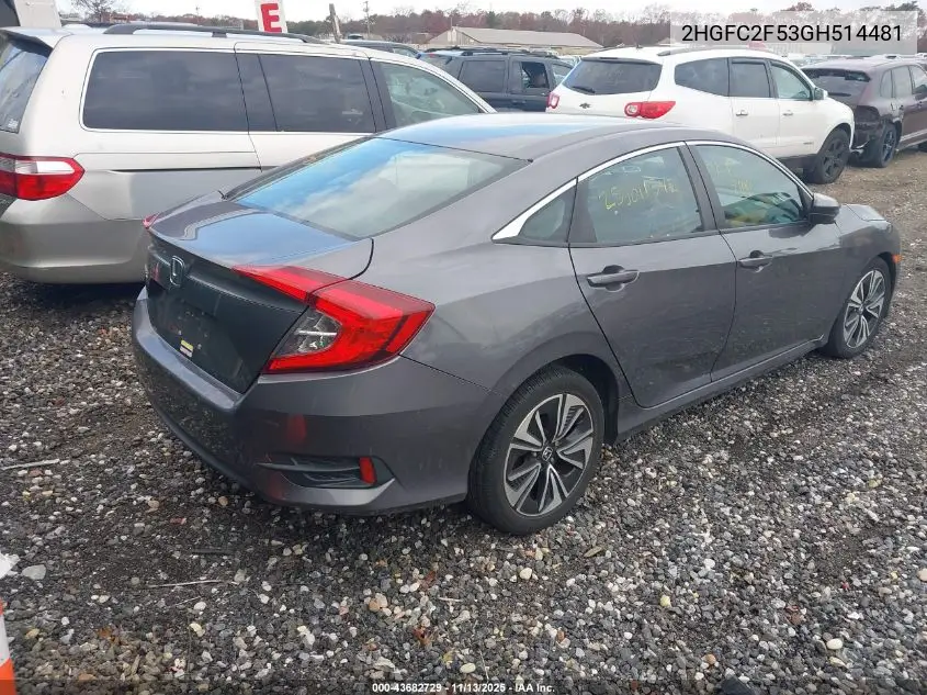 2HGFC2F53GH514481 2016 Honda Civic Lx